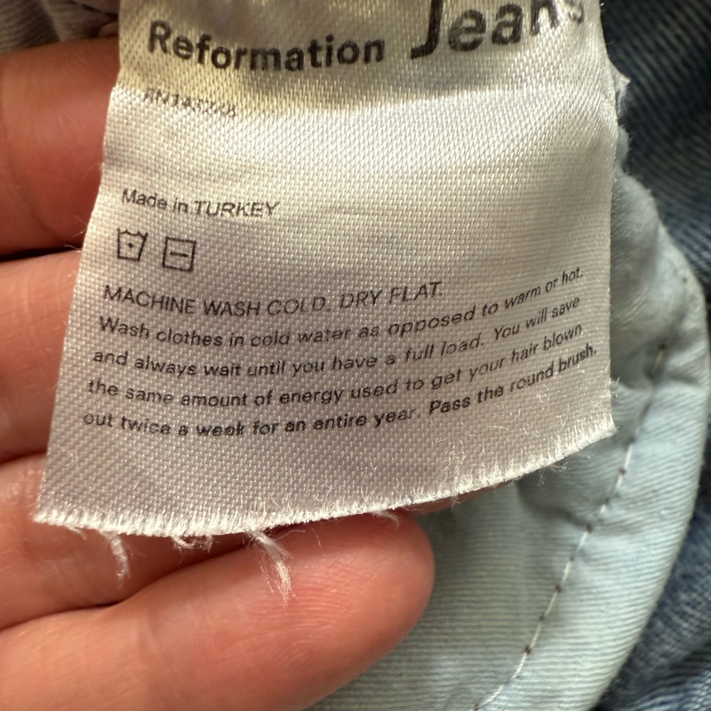 Reformation Light Blue Straight-Leg Jeans - Picture 8 of 8